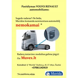 ŠONINIO RADARO TESTAVIMO MODULIS VOLVO RENAULT, 24574911